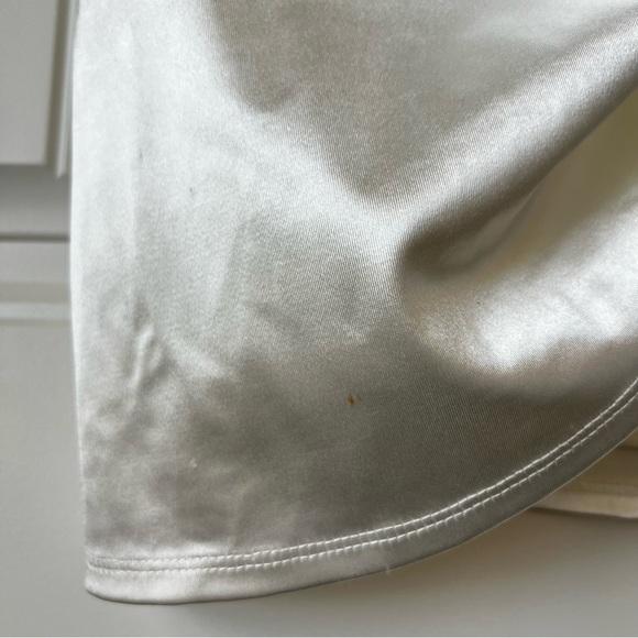 NWT Windsor, Lennox Formal One-Shoulder Satin Mini Dress, White, Size Small - Picture 10 of 12